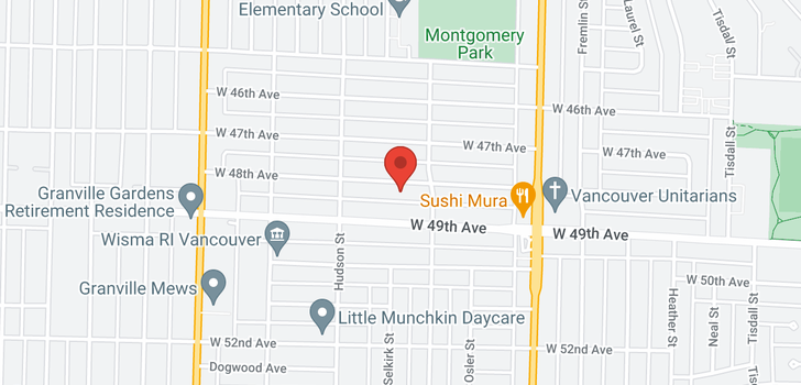 map of 1186 W 48TH AVENUE